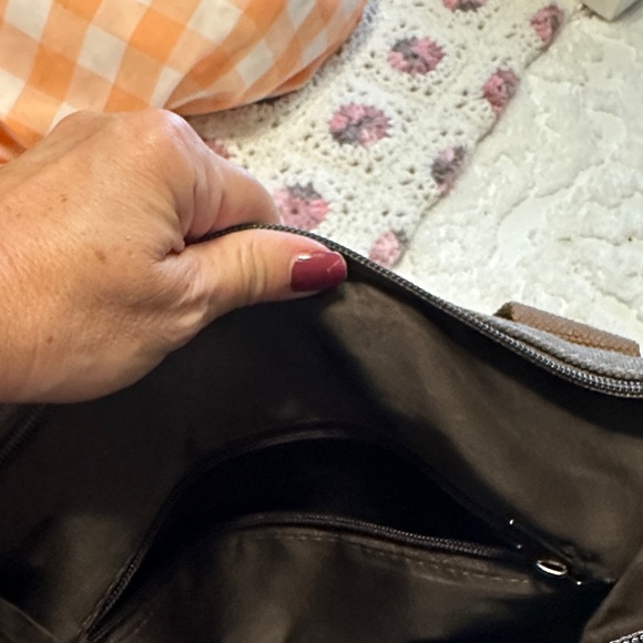 Brown Canvas Shoulder Bag - Picture 6 of 6